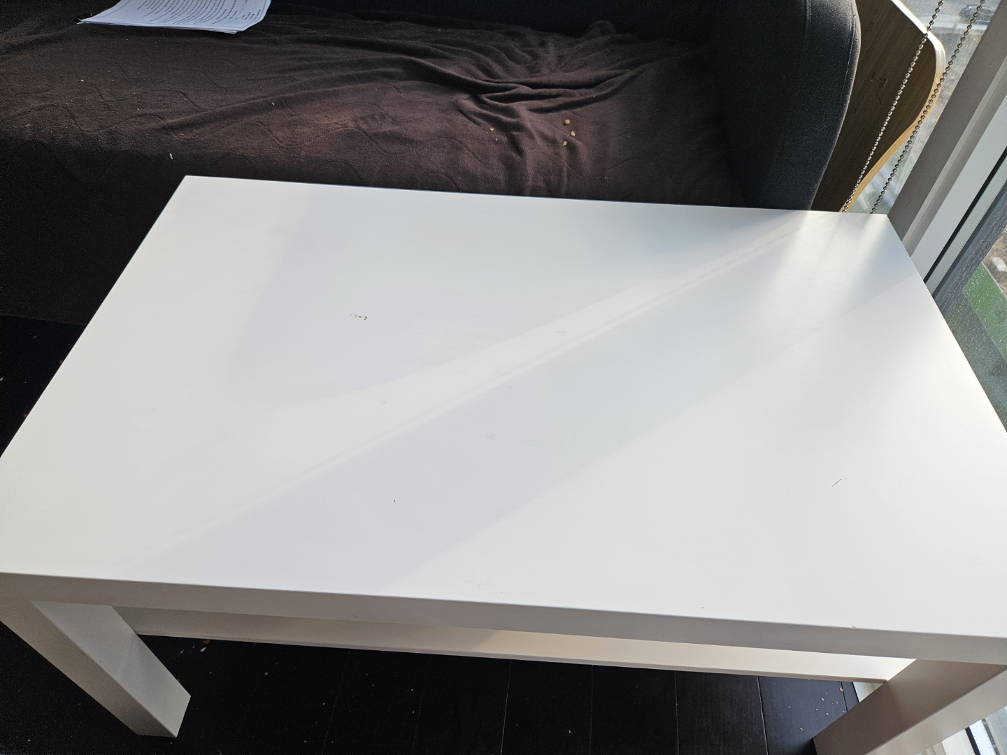 White Coffee Table with Shelf - photo 3