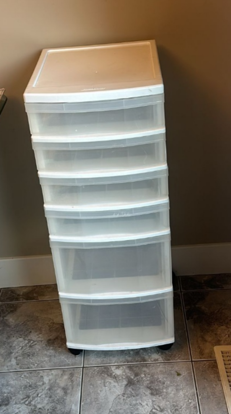Six-Drawer Rolling Storage Cart