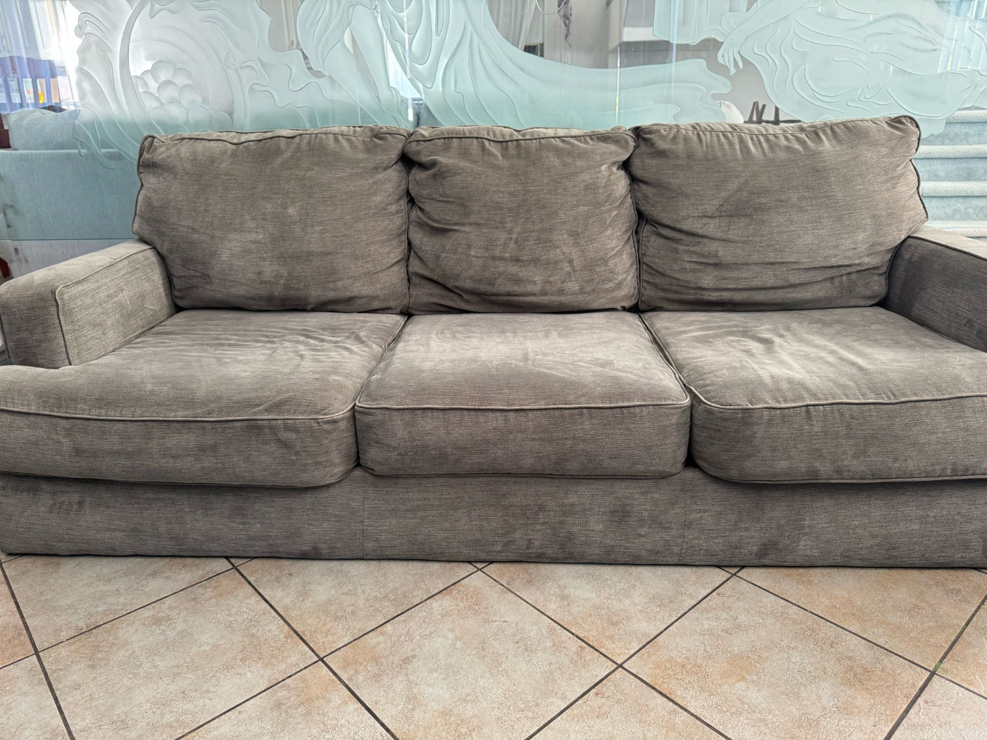 Grey Sofa and Loveseat Set
