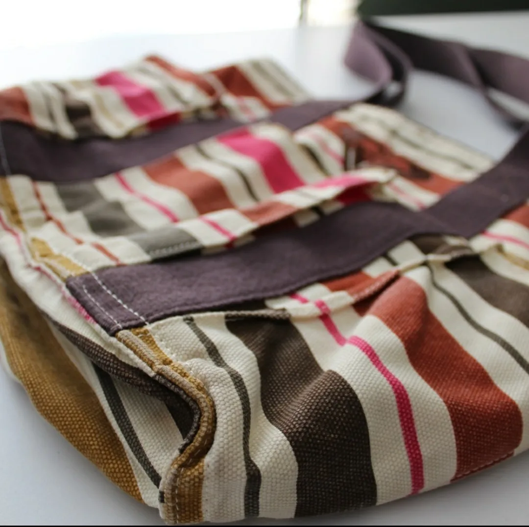 Vintage Roxy Striped Tote Bag image indicator(6)