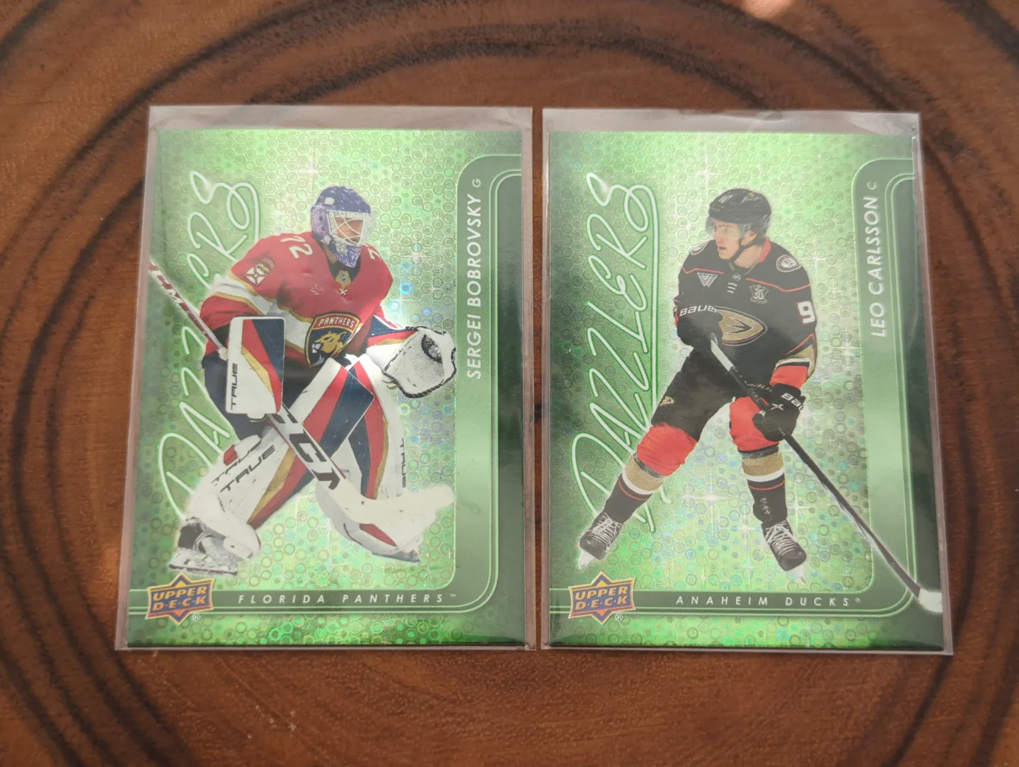 Green Dazzlers 24-25  UD Series One - Bobrovsky & Carlsson image indicator(6)