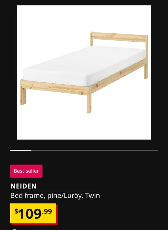 IKEA NEIDEN Twin Bed Frame - Gently Used 💚 image indicator(5)