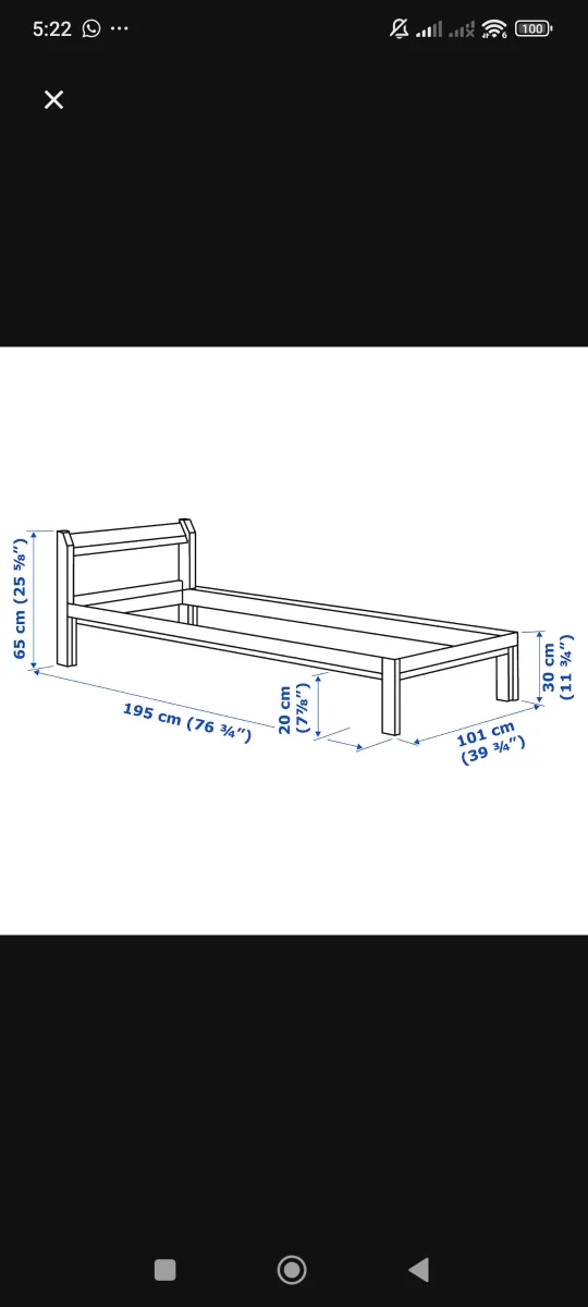 IKEA NEIDEN Twin Bed Frame - Gently Used 💚 image indicator(7)