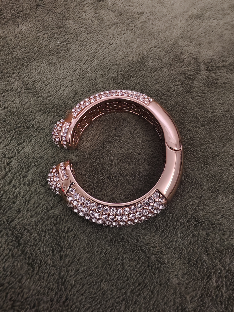 Rose Gold Crystal Cuff Bracelet