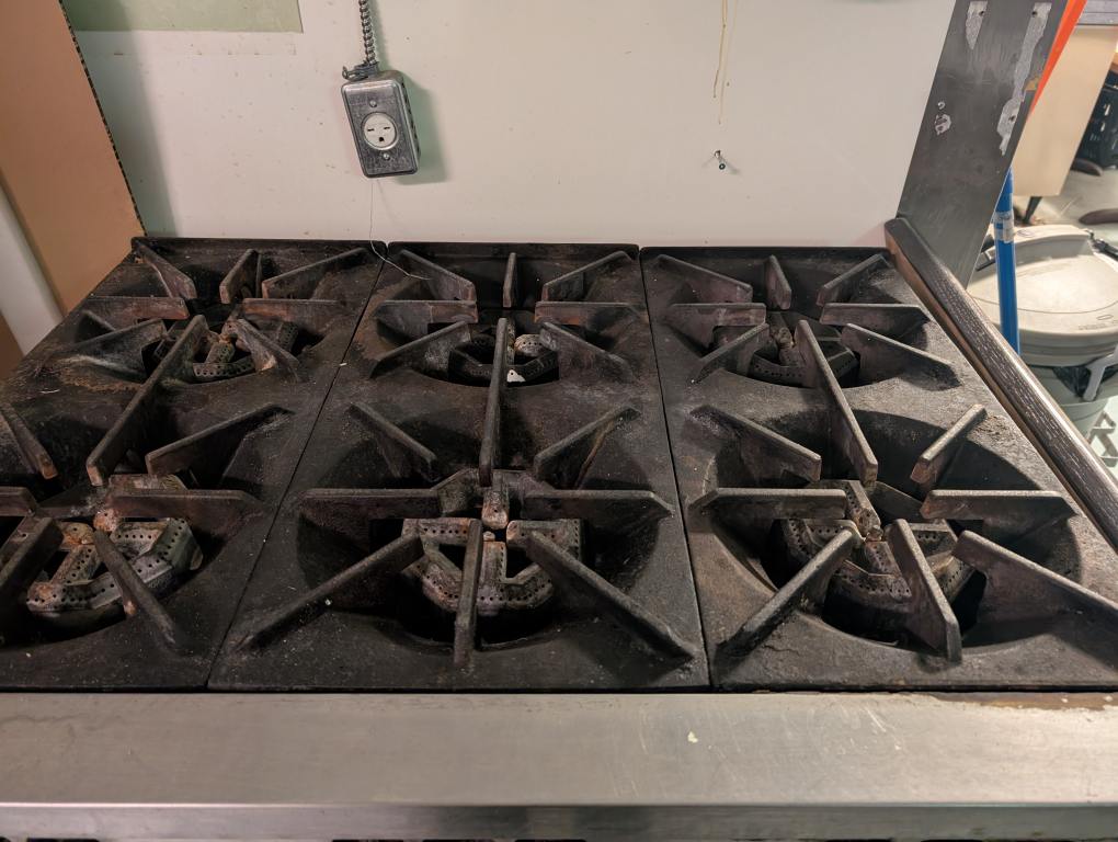 Used 6-Burner Commercial Gas Stove