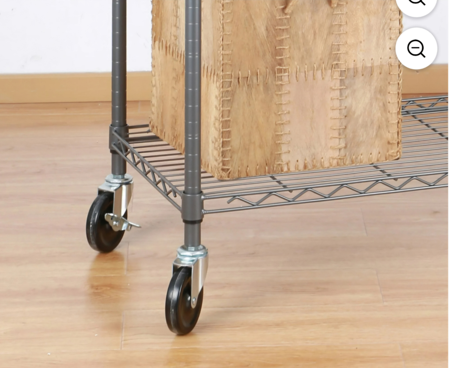 Rolling Garment Rack with Shelves - photo 5