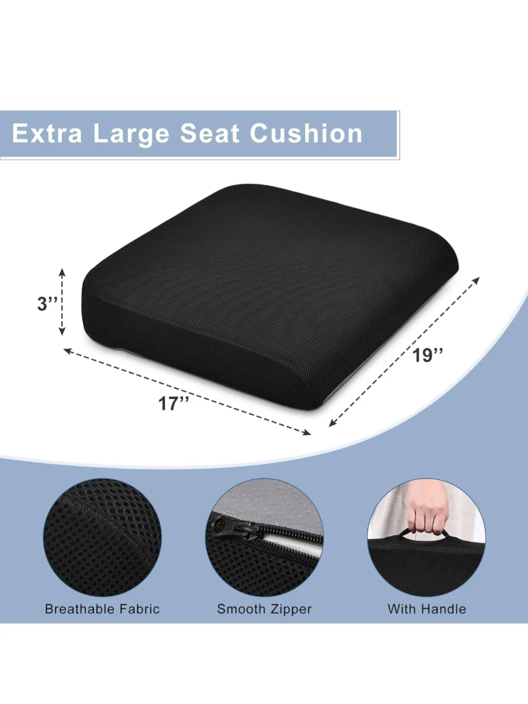 Extra Large 2-Layer Seat Cushion with Handle image indicator(2)
