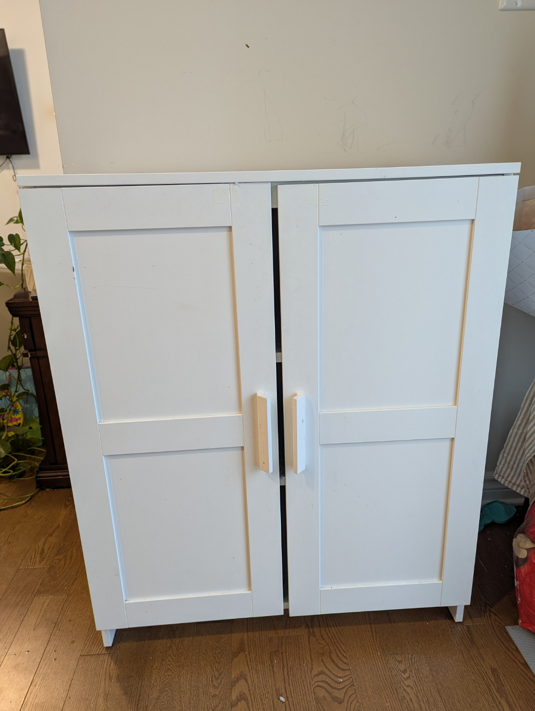 White IKEA Hemnes 2-Door Cabinet - photo 3