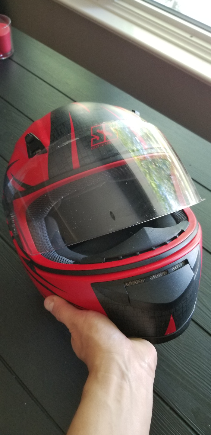 Speed and Strength SS1000 Motorcycle Helmet - Red/Black (Medium) - photo 5