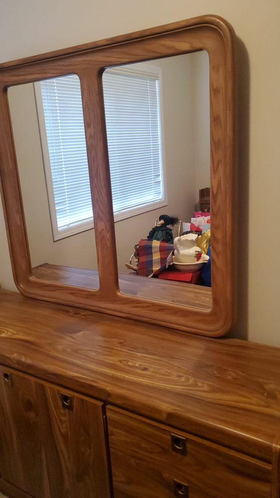 Vintage Bedroom Set - Dresser, Mirror, & Headboard - photo 3