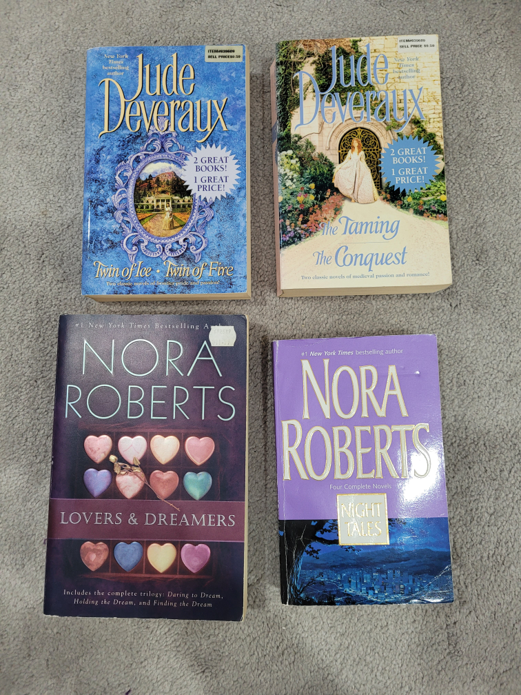 4 Romance Novels - Jude Deveraux & Nora Roberts
