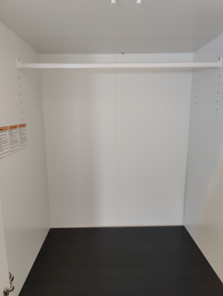 2-Door Wardrobe White with Shelves - Excellent Condition - photo 4