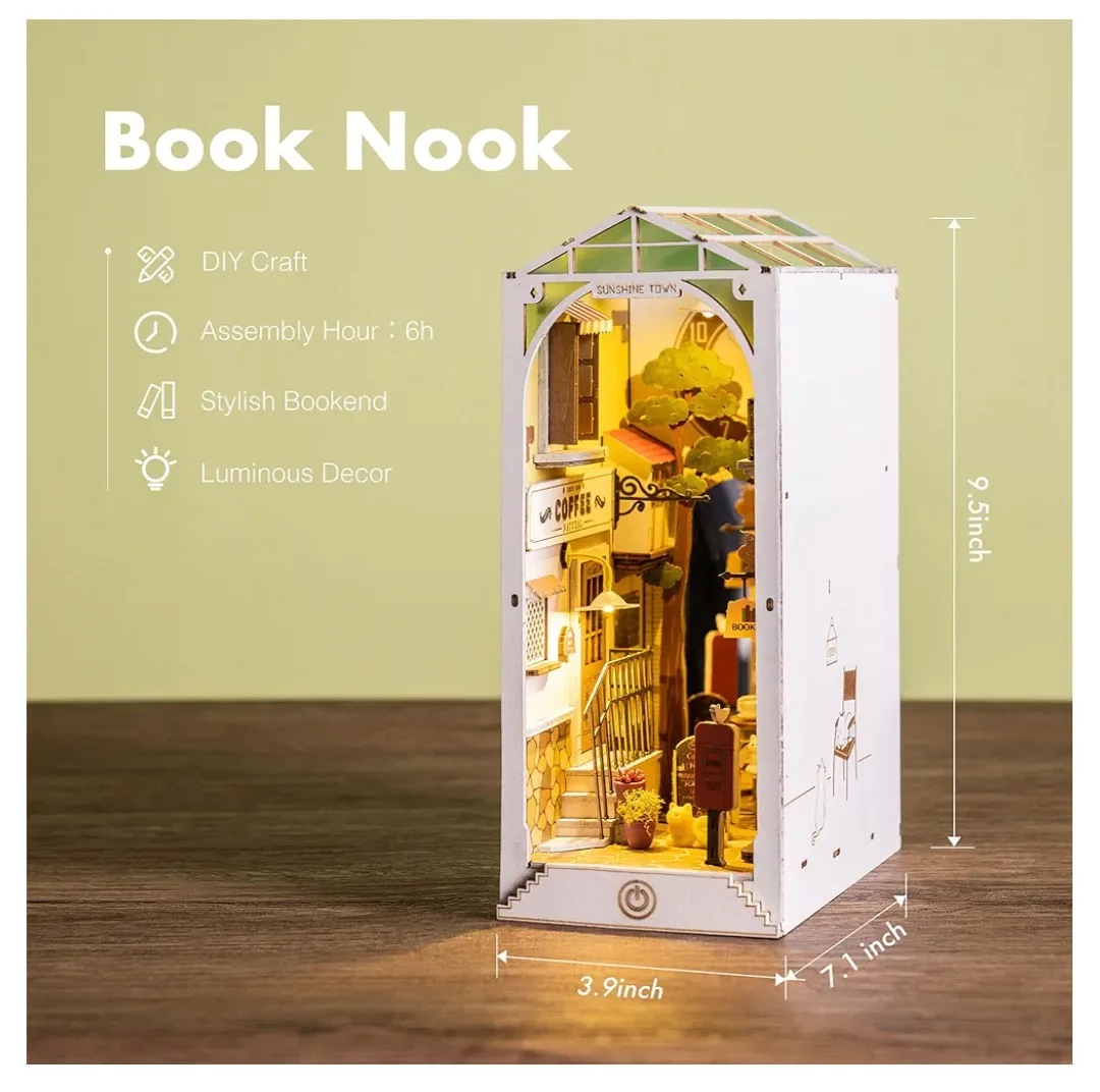 Rolife 3D Creative Bookends Book Nook - Sunshine Town image indicator(2)