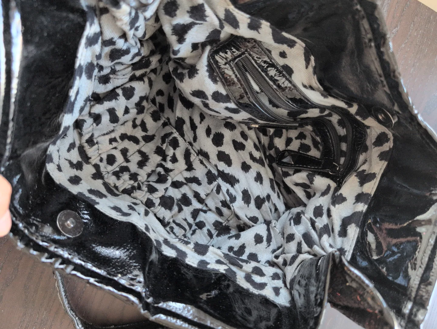 Brown/Black Leopard Print Sequin Shoulder Bag image indicator(4)