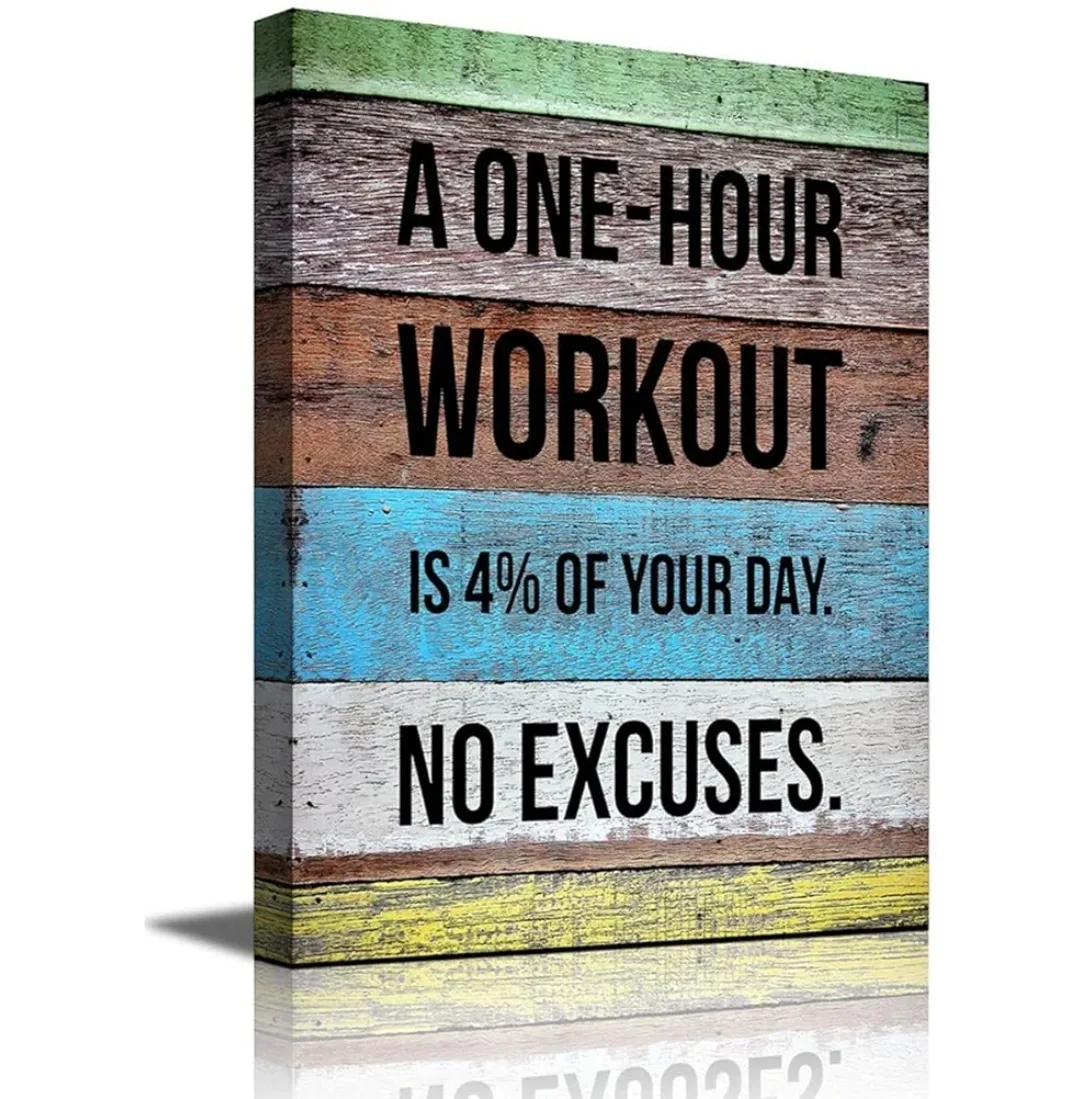 Motivational Fitness Quote Canvas Wall Art thumbnail