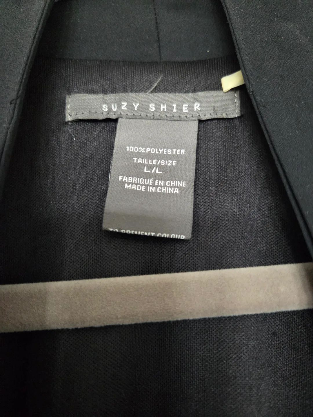 Suzy Shier Black Open-Front Bolero Cardigan - Size L thumbnail