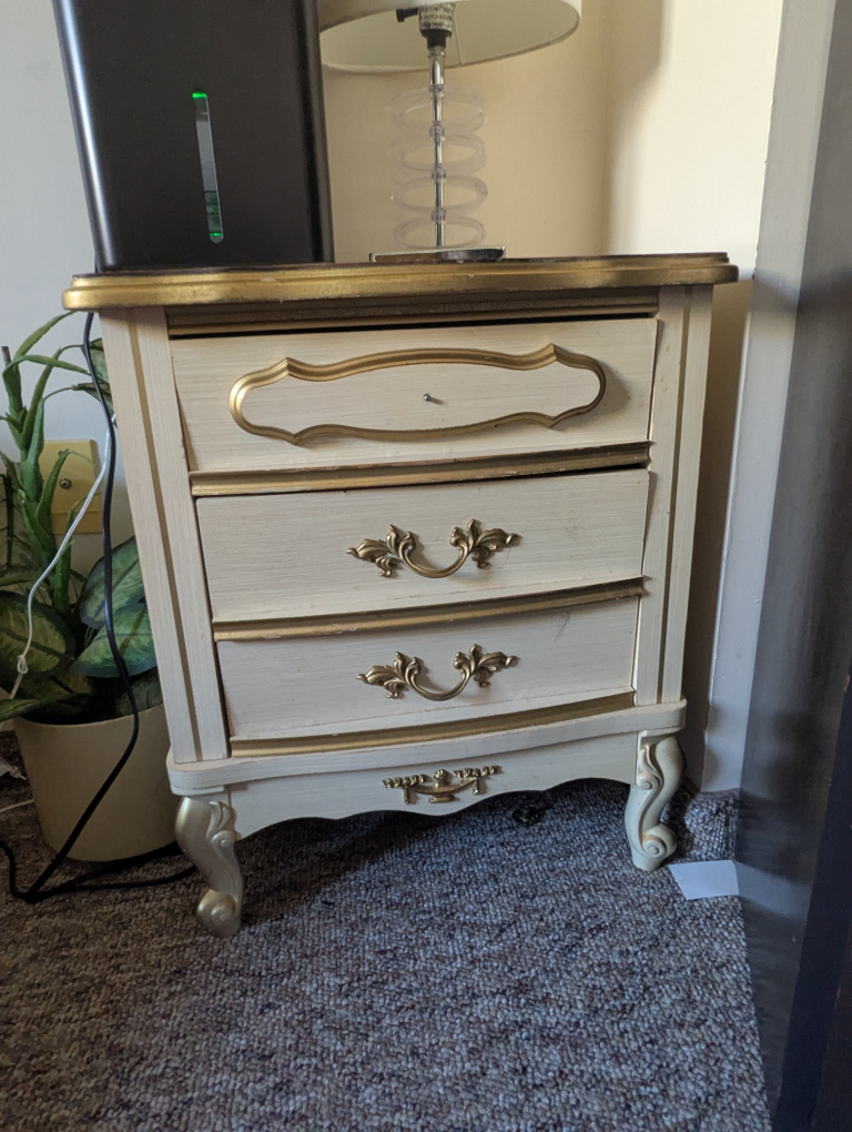 Set of Vintage Three-Drawer Nightstand & Dresser - photo 5