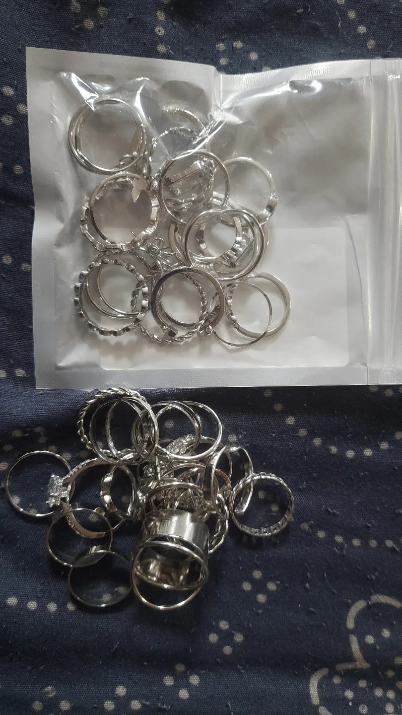 Silver Ring Set - 20+ Pieces thumbnail