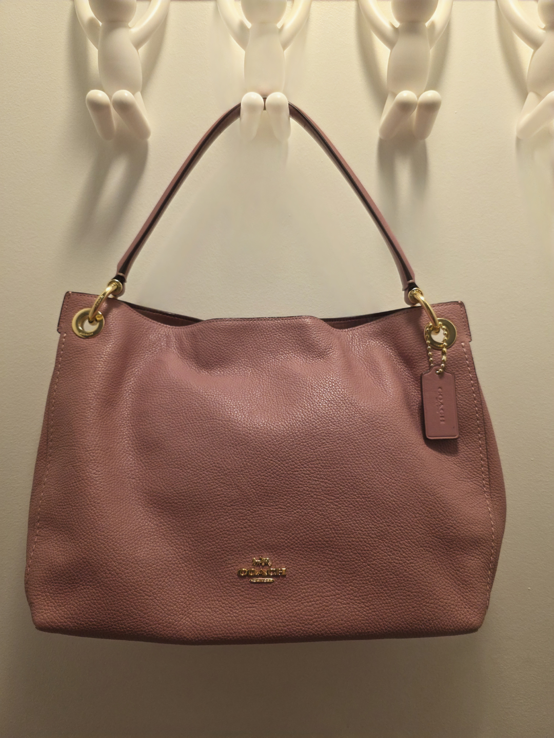 Coach Leather Hobo Bag - Dusty Rose