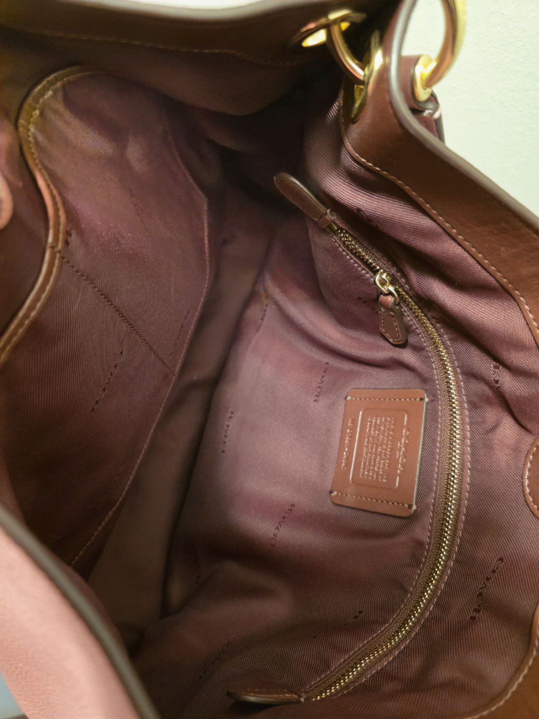 Coach Leather Hobo Bag - Dusty Rose - photo 3