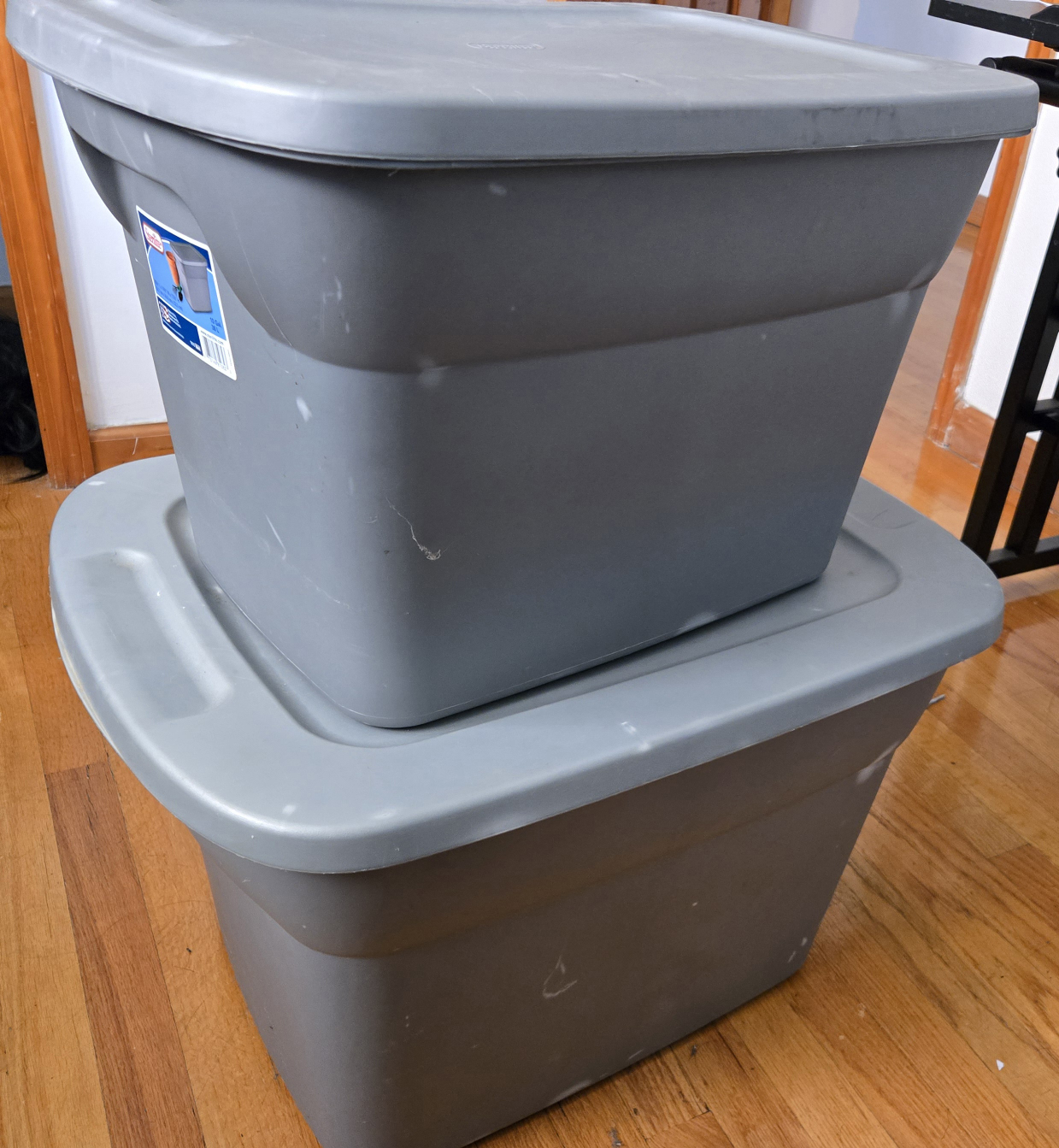 2 Sterilite 18 Gallon Storage Bins - photo 2