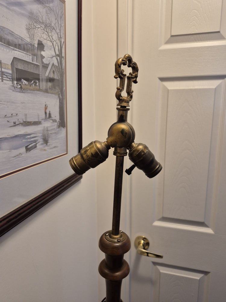 Vintage Wooden Floor Lamp with Two Lights! - photo 4