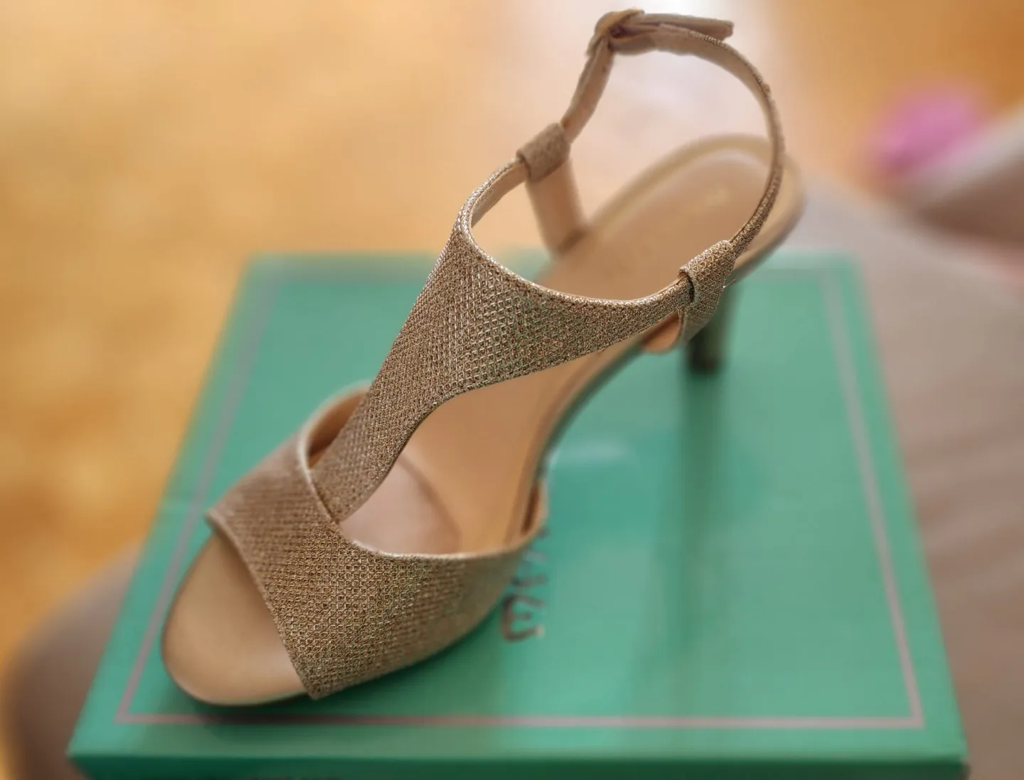 Marbella Sparkle Peep Toe Heels - Size 8.5 image indicator(2)