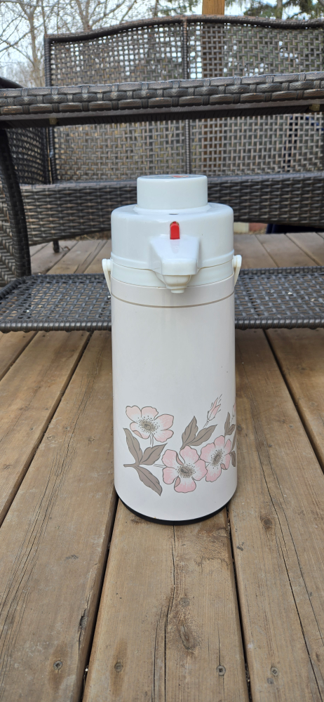 💚Vintage Floral Thermos Beverage Dispenser