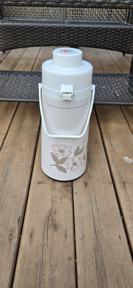 💚Vintage Floral Thermos Beverage Dispenser - photo 4