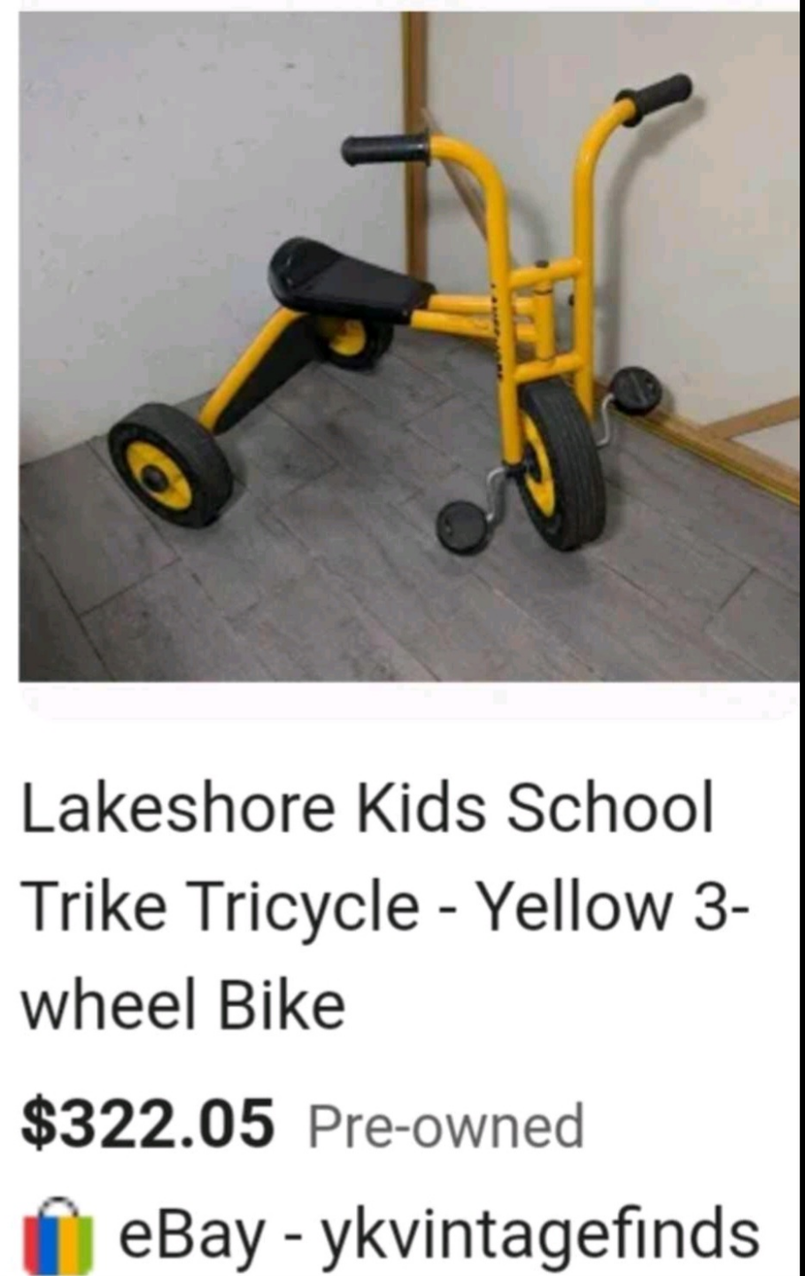 Lakeshore Yellow Tricycle - photo 3