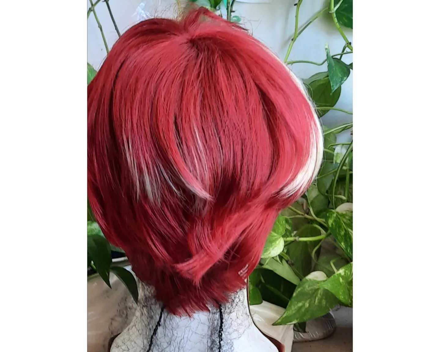 Red and Blonde Short Cosplay Wig image indicator(2)