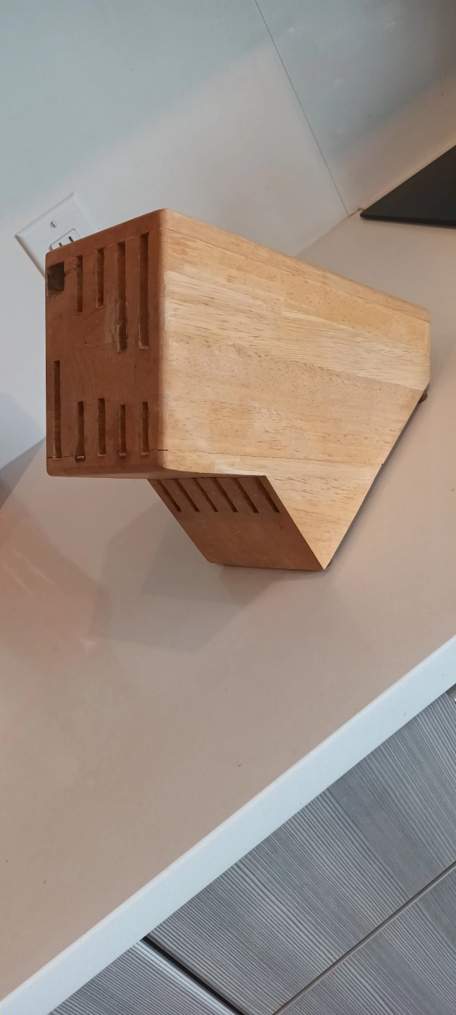 Wooden Knife Block ( with 2 knives) and Wire Basket Set - photo 4