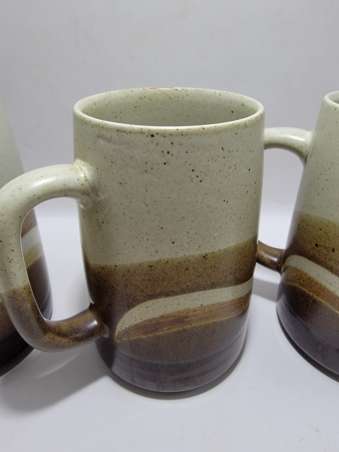 Set of Six Vintage Stoneware Mugs - photo 5