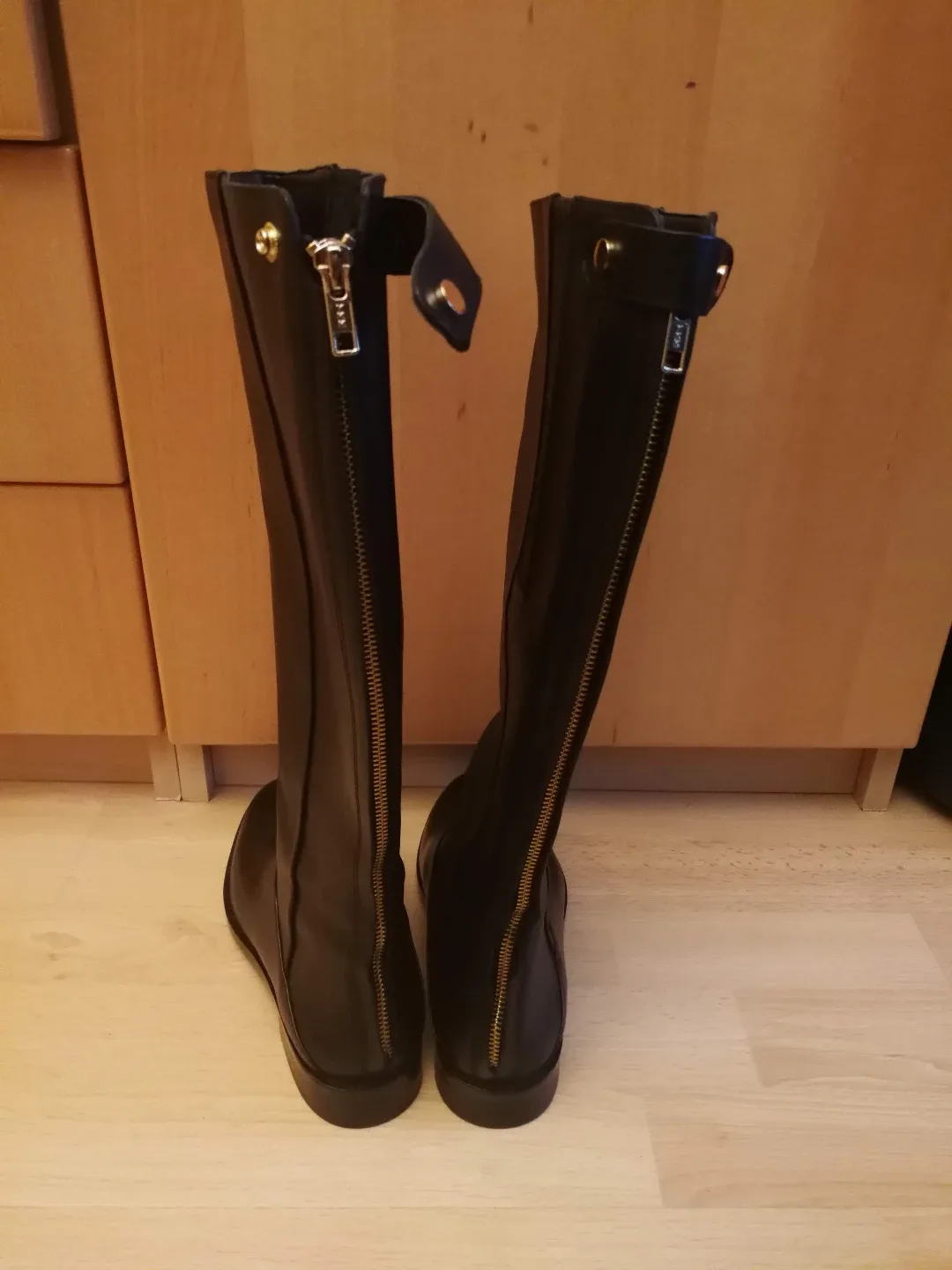 Banana Republic Black Leather Riding Boots - Size 6.5 image indicator(3)