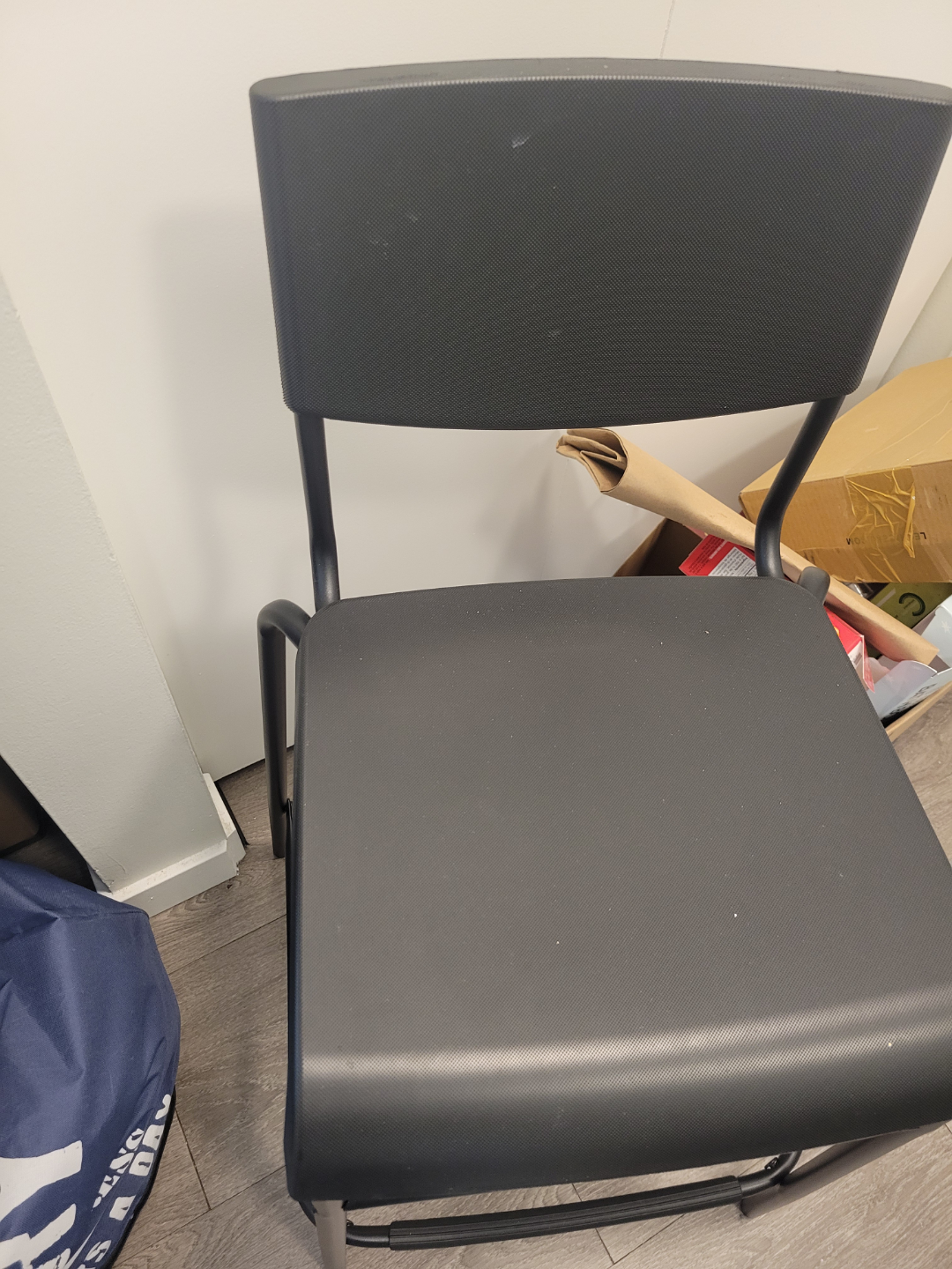 Black Plastic Counter Stool - photo 2