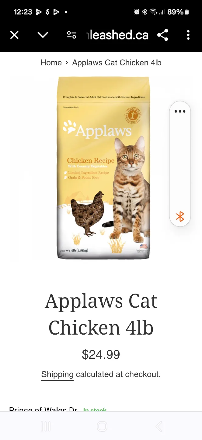 Applaws Adult Dry Cat Food - Chicken Flavour 4lbs each - 2 bags image indicator(3)
