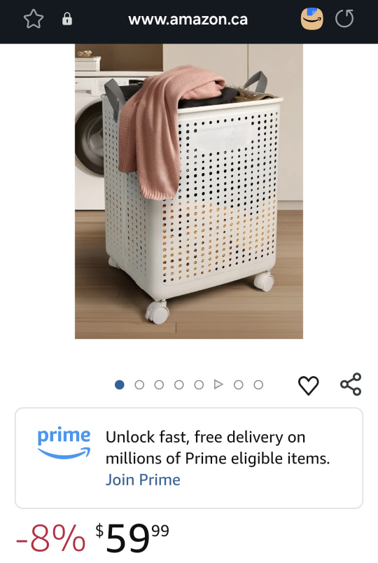 Foldable Laundry Basket with Wheels - photo 3