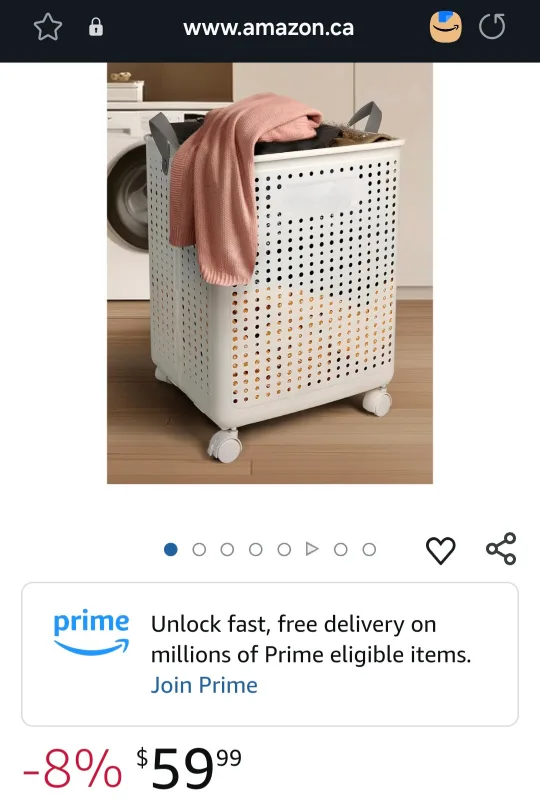 Foldable Laundry Basket with Wheels image indicator(3)