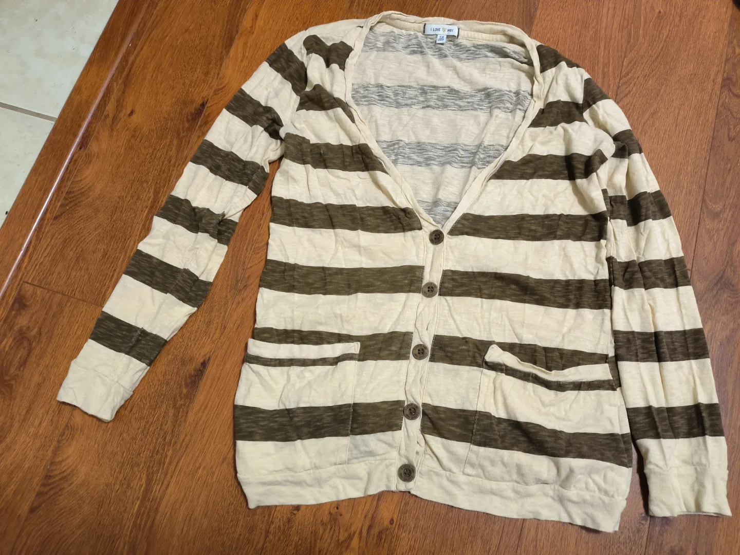 Striped Cardigan Sweater - Size Small thumbnail