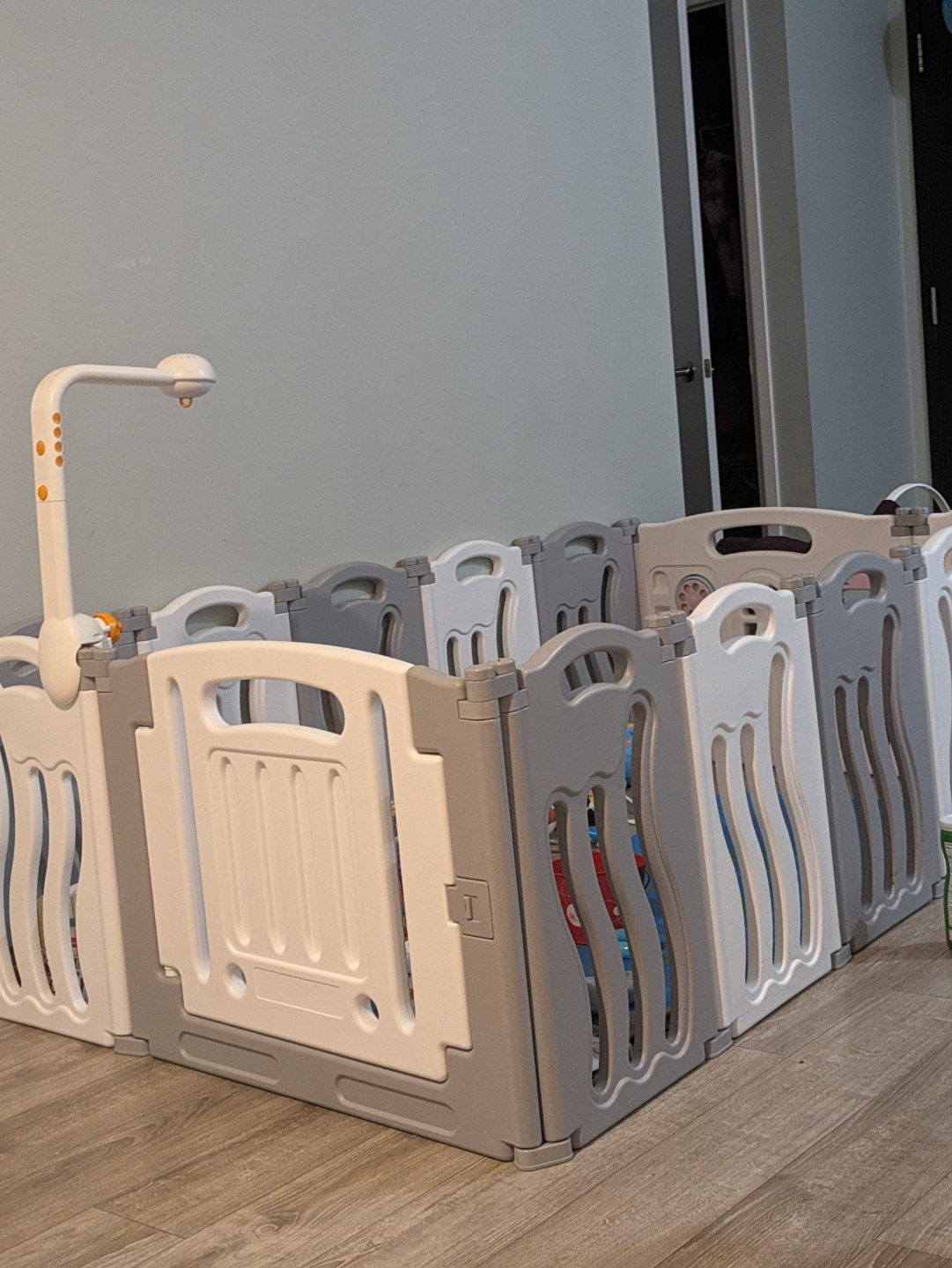 Moving out Sale - Baby PlayYard with free mobile.