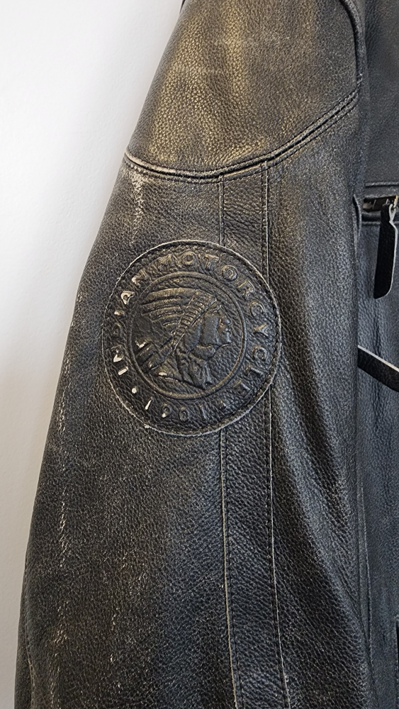 Men's Indian Motorcycle Leather Jacket - Size XL - photo 3