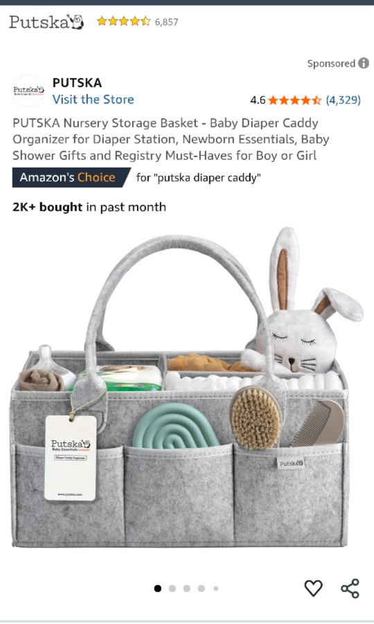 PUTSKA Felt Diaper Caddy