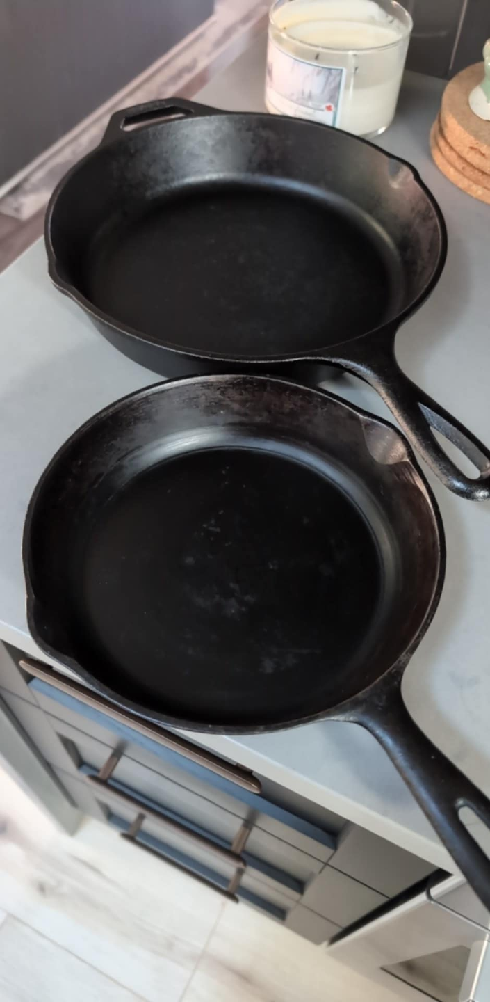 Two Cast Iron Skillets