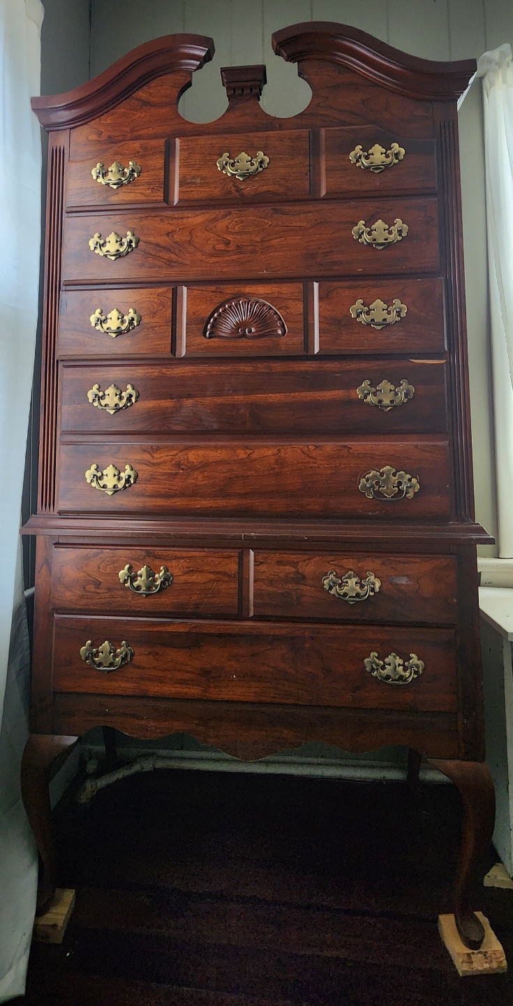 Tall Antique Wooden Chest of Drawers - photo 2