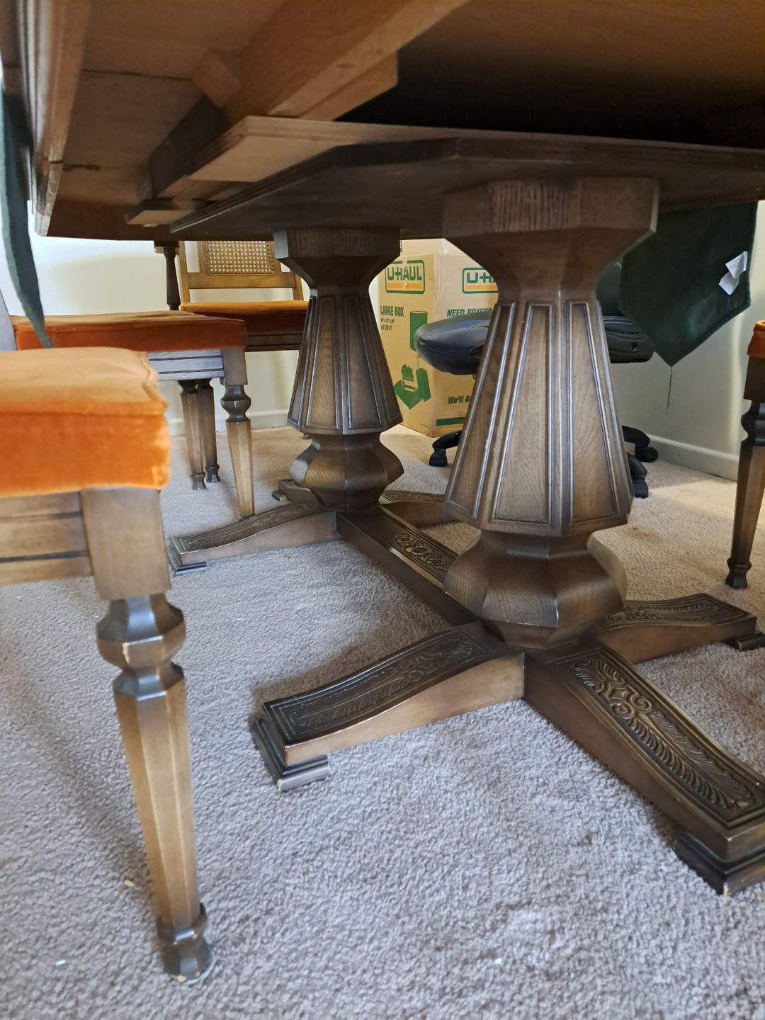 Vintage Wood Dining Table and Chairs Set - photo 2