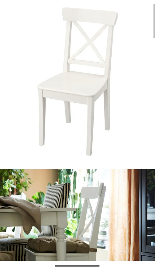 IKEA Ingatorp White Table and Ingolf Chairs - photo 2