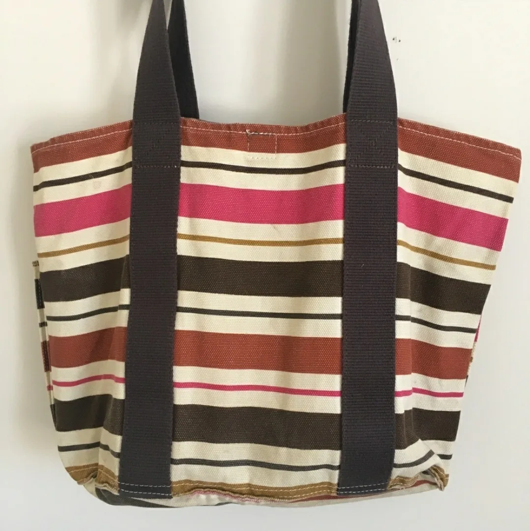 Vintage Roxy Striped Tote Bag image indicator(5)