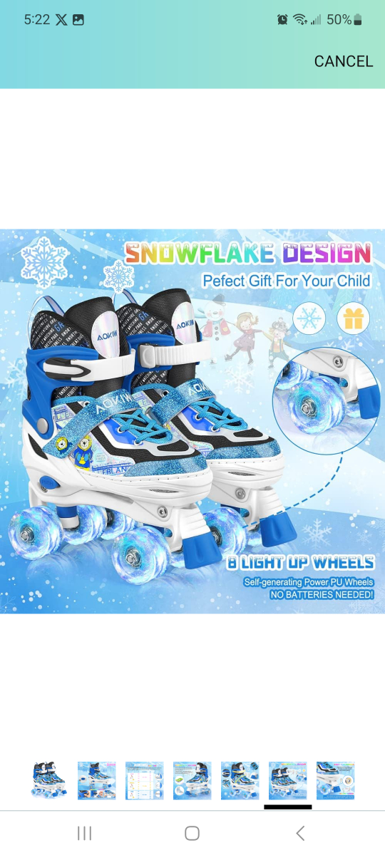 Roller Skates for Kids - Size Adjustable, Light-Up Wheels - photo 4