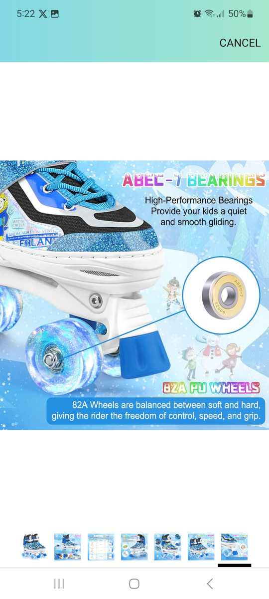 Roller Skates for Kids - Size Adjustable, Light-Up Wheels - photo 5