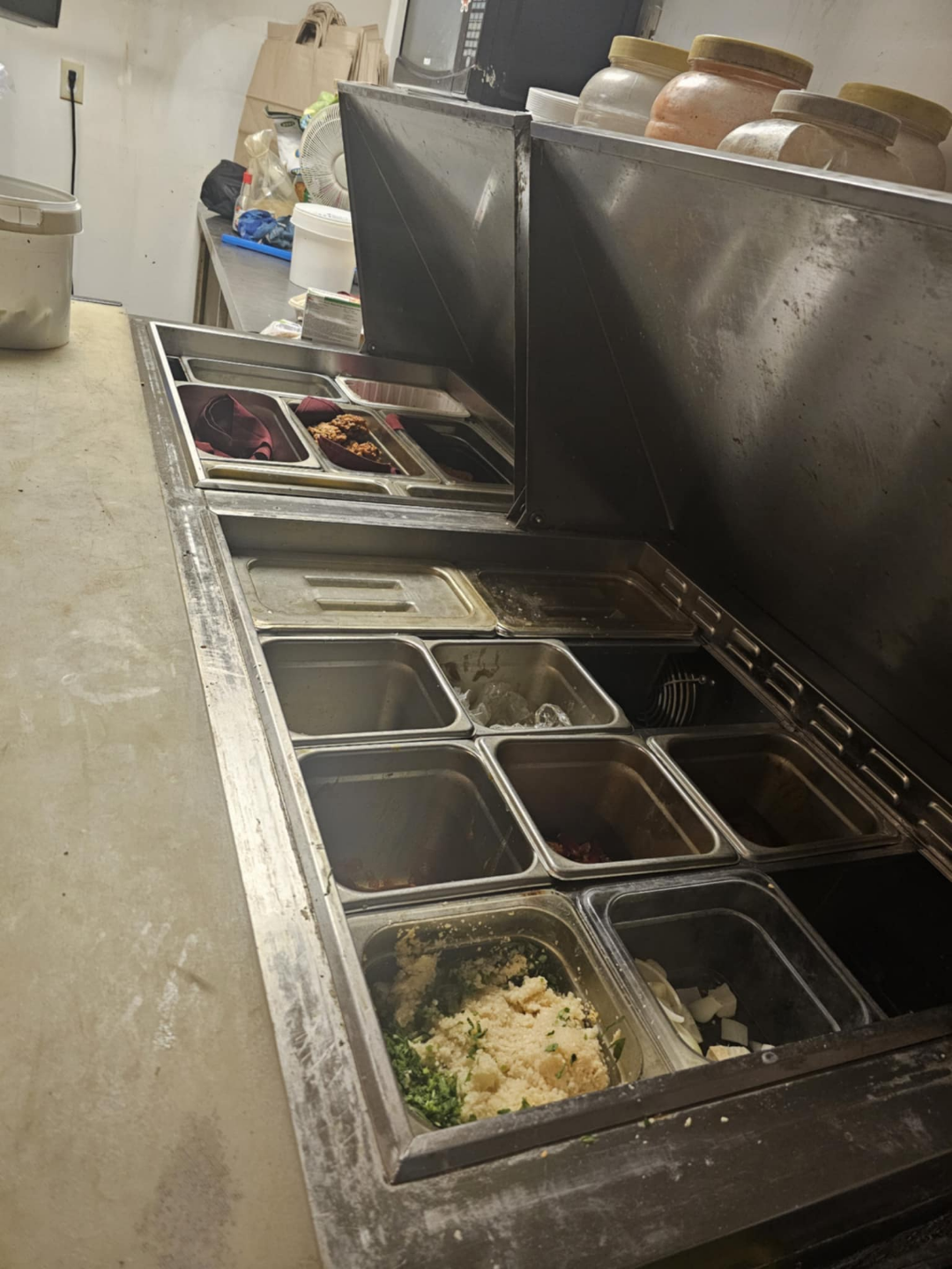 Commercial Stainless Steel Prep Table with Refrigerated Base